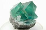 Cubic, Blue-Green Phantom Fluorite Crystal Cluster - China #197156-1